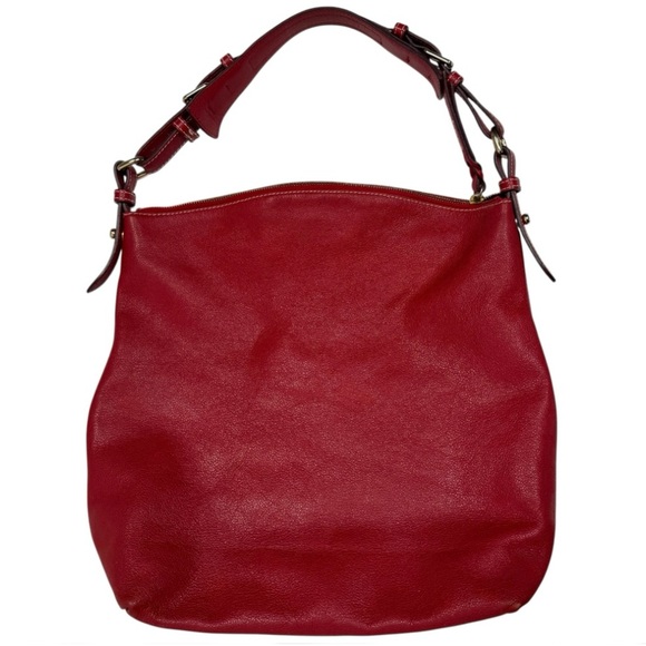 Dooney & Bourke Red Leather Dillen Pocket Hobo - Picture 3 of 16